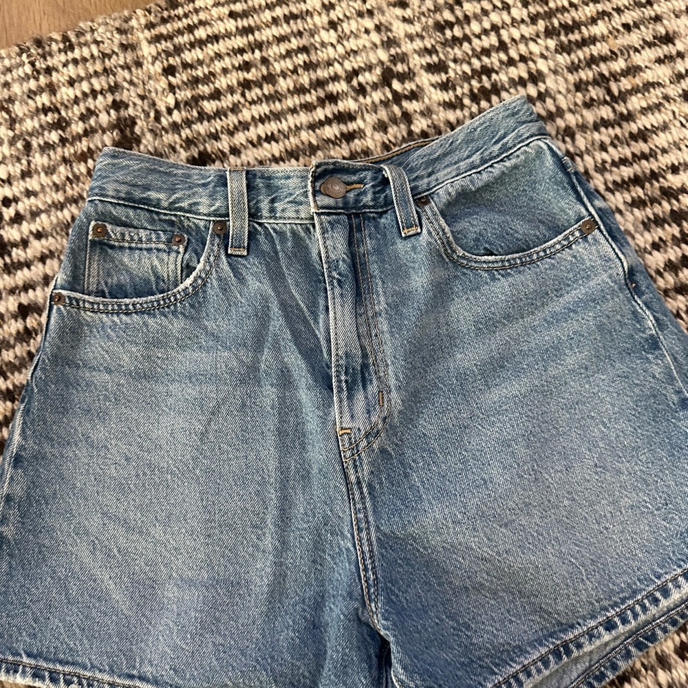 Levi's Light Blue High-Rise Denim Shorts